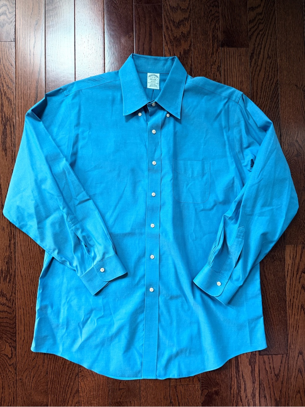 Classic Men's Dress Shirt by Brooks Brothers in Bright Blue